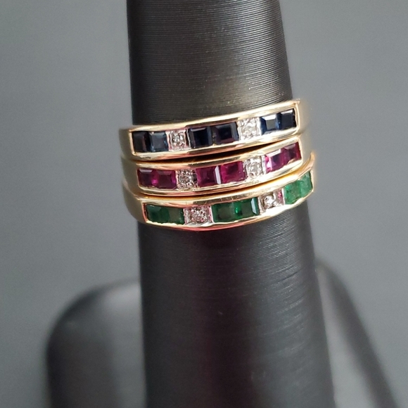 Jewelry - 14k Gold Emerald Sapphire Ruby Diamond Rings